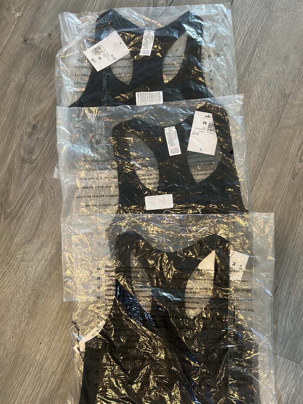 Forever 21 Black Racerback Sports Bra Trio